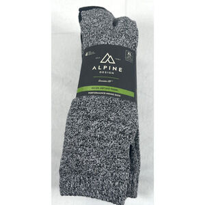 Alpine Design Men’s XL 13-15 Performance Hiking Crew Socks 4-Pack Multicolor NWT
